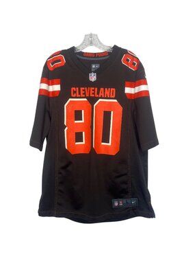 Cleveland Browns NFL On Field Jersey Jarvis Landry #80 Nike Large Brown Orange